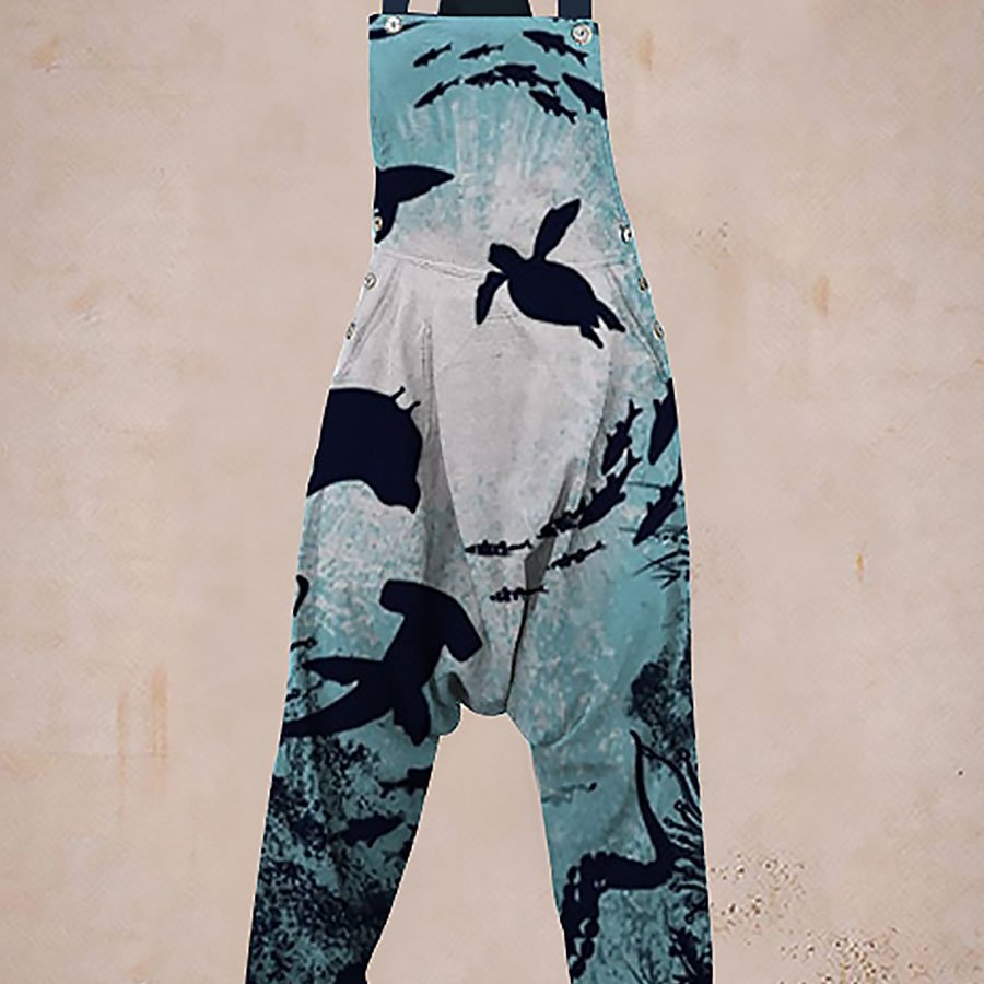 Ladies Casual Printed Harem Jumpsuit